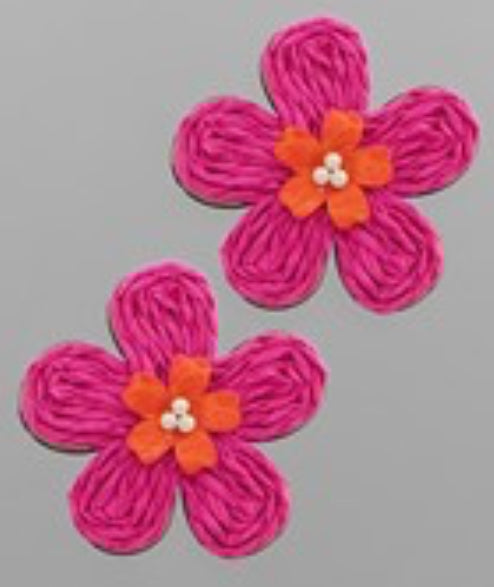 Rattan Floral Earrings