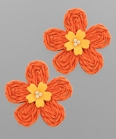 Rattan Floral Earrings
