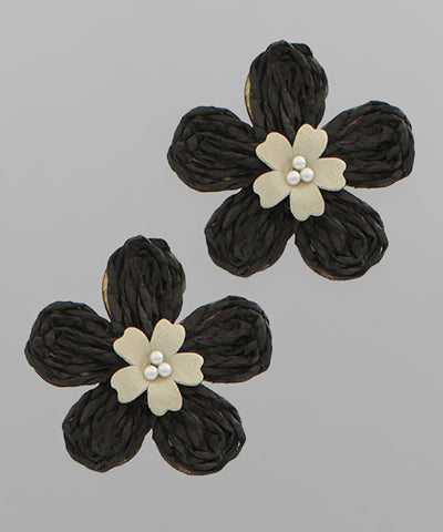 Rattan Floral Earrings