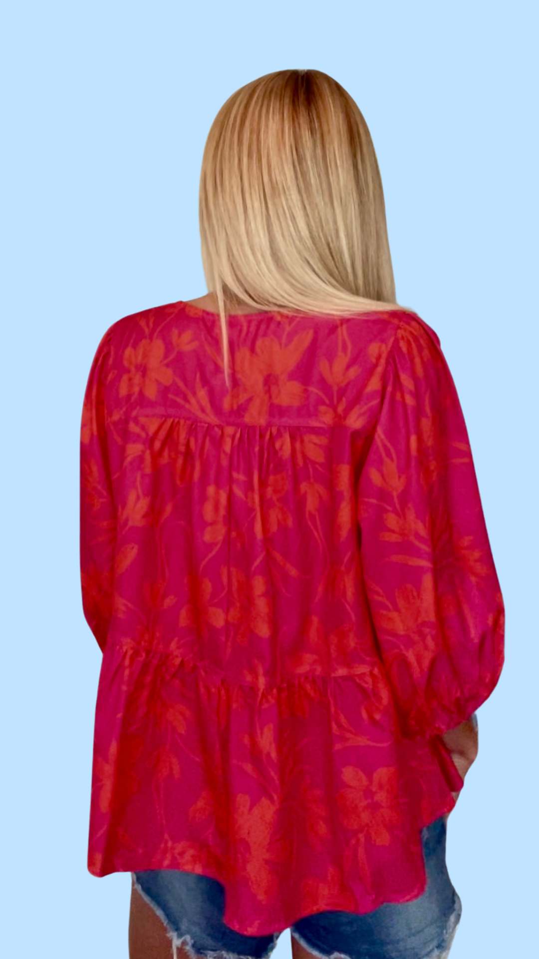 Fuchsia Floral Blouse