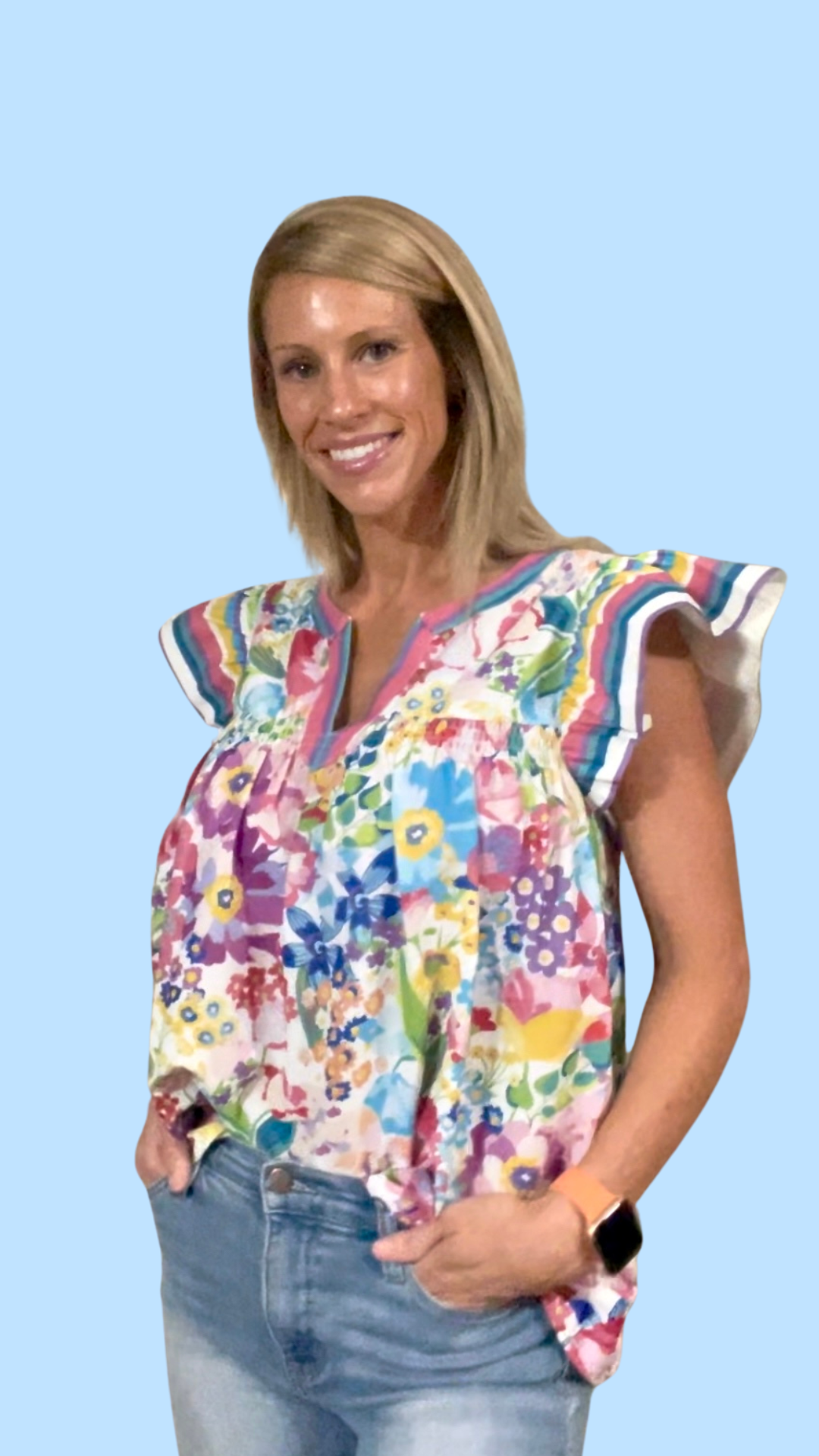 Multicolor Floral Printed Blouse