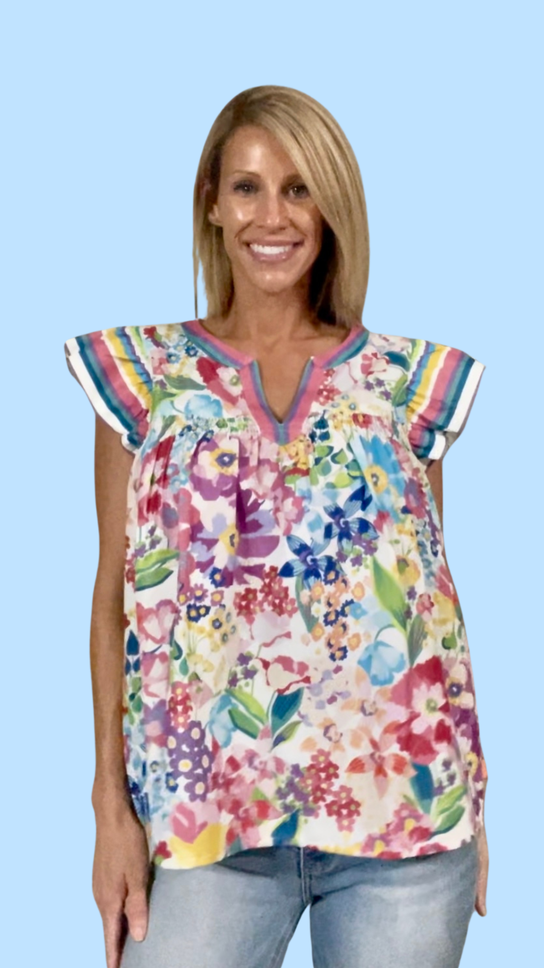 Multicolor Floral Printed Blouse
