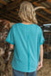 Short Sleeve Two-Tone Thermal Top