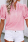 Striped V Neck Casual Blouse