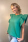Ruffle Sleeve Knit Top