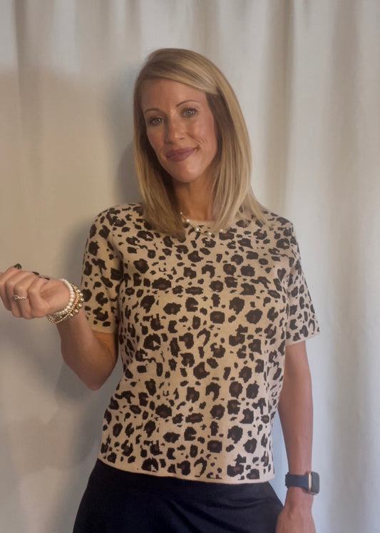 Hallie Leopard Top