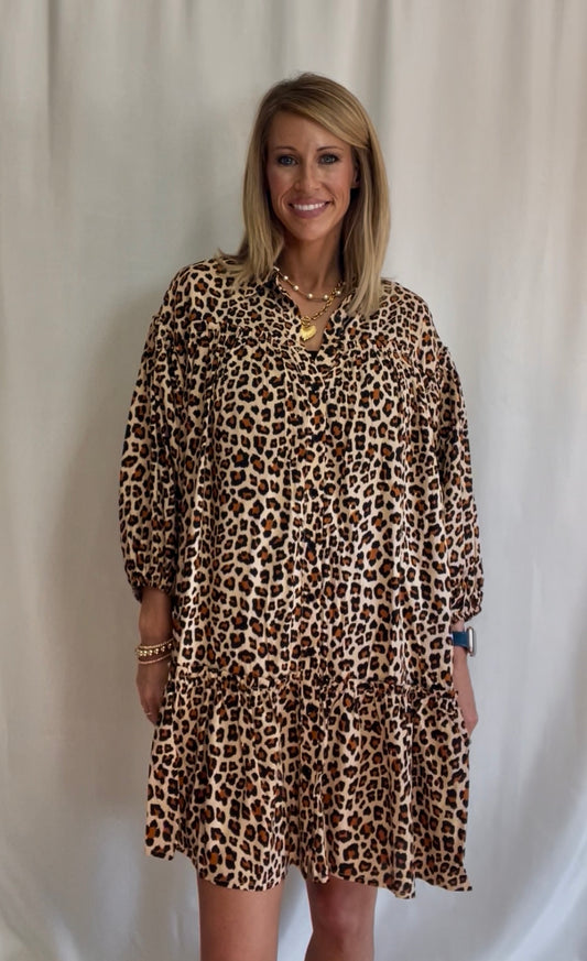 Meredith Leopard Dress