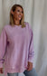 Lavender Ribbed Sweatshirt