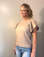 Ruffle Sleeve Solid Sweater