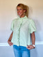Lime Twist Ruffle Top
