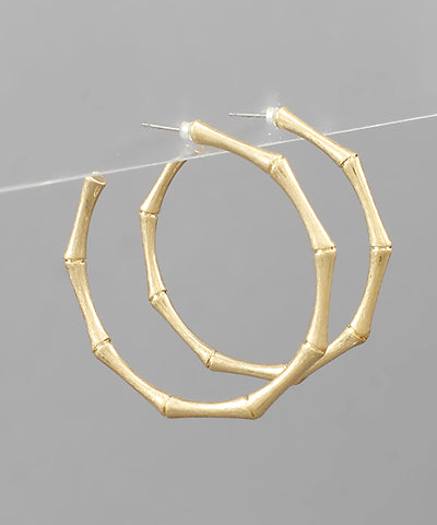 Bamboo Gold Hoops